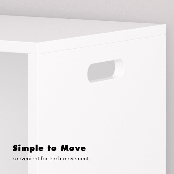 Open Toy Storage Box For Kids, Organizer Bin For Plush Toys, Books - White