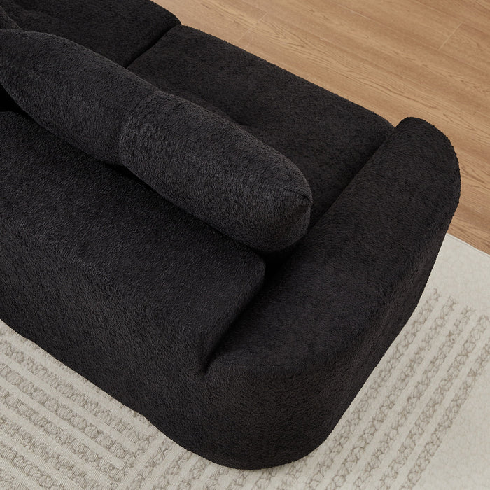3 Seater With Thickened Armrests Sofa For Living Room