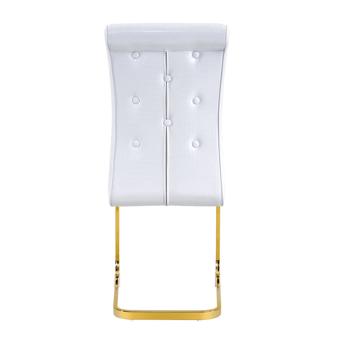 Elegant Design Alligator Skin Upholstered Dining Chairs