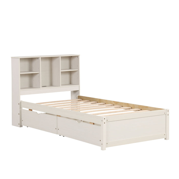 Bed Frame With Built In USB Port And 2 Drawers