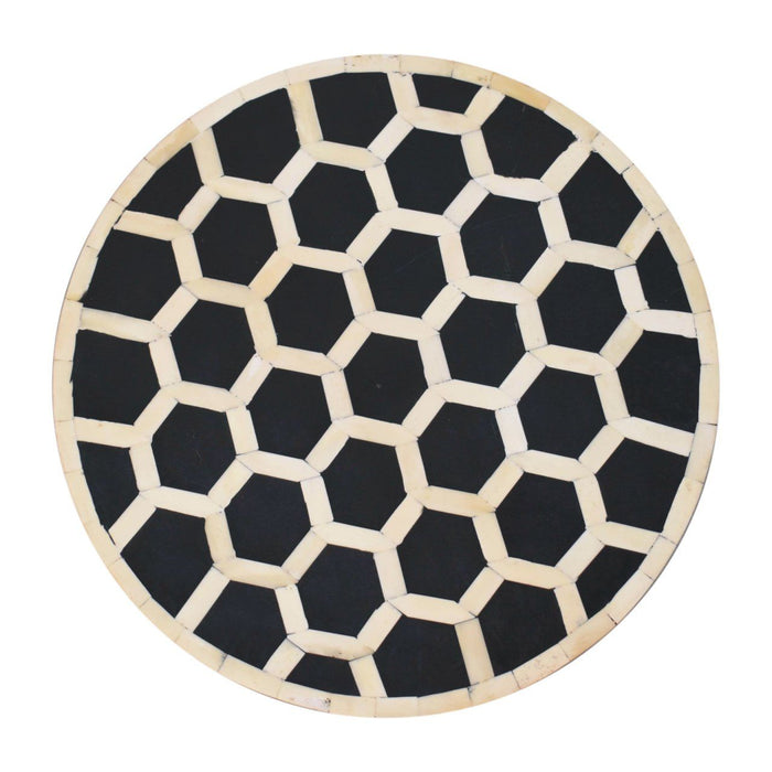 Inlay - Bone Tripod Stool - Honey Caramel