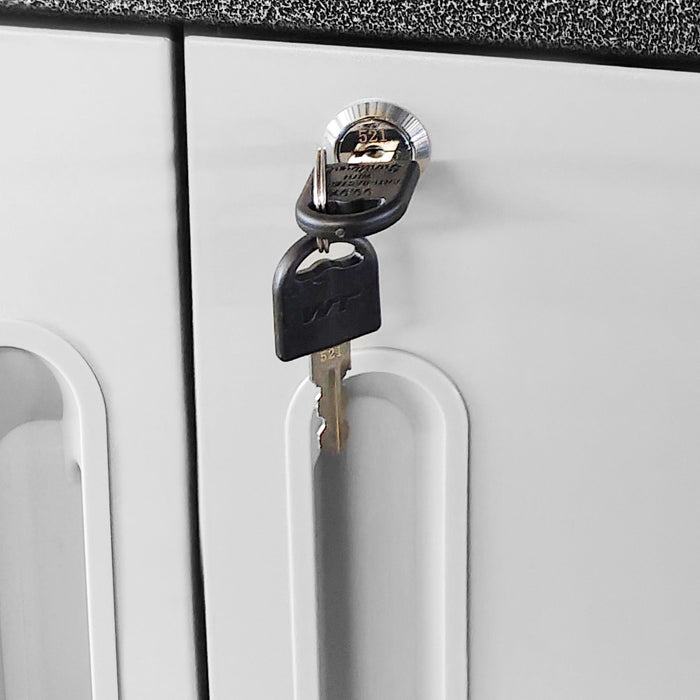 Sturdy And Durable Metal Tool Cabinet For Garage With Wheels Mobile Heavy Duty Storage Cabinet With 1 Drawer And 2 Locking Doors