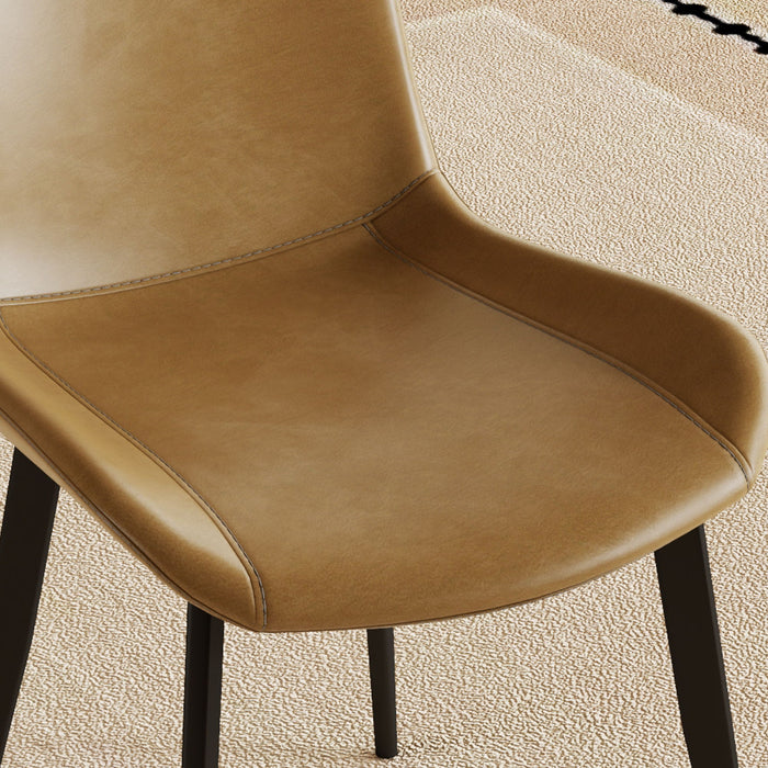 Dining Chairs With Carbon Steel Legs (Set of 4) - Brown