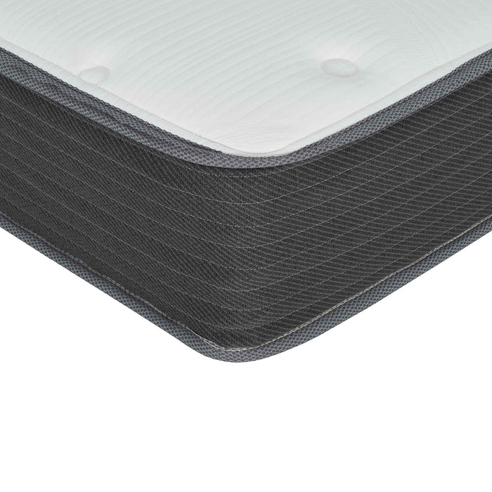 8" Pocket Spring Hybrid Bed In A Box Mattress, Soft Gel Memory Foam - Gray / White - Full