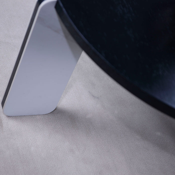 Round Coffee & End Table Set - Black