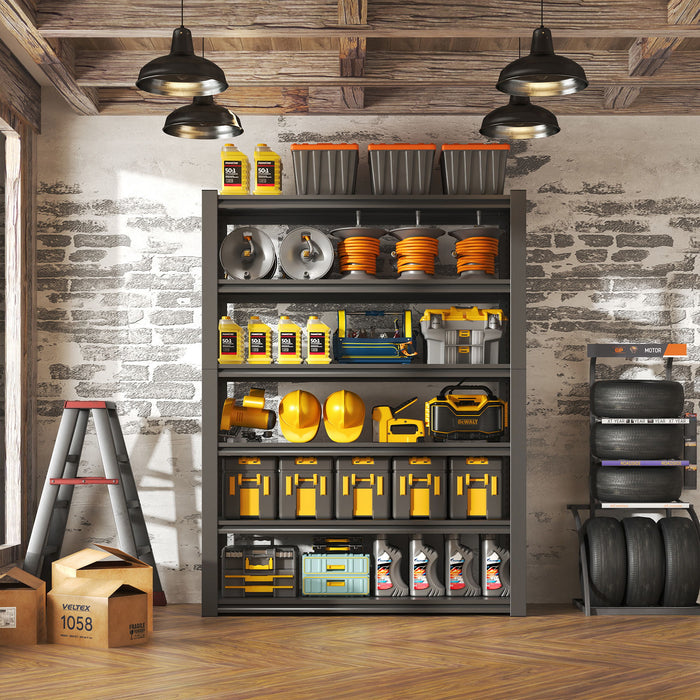 Industrial Heavy Duty Metal Garage Shelving Unit, Adjustable Storage Rack