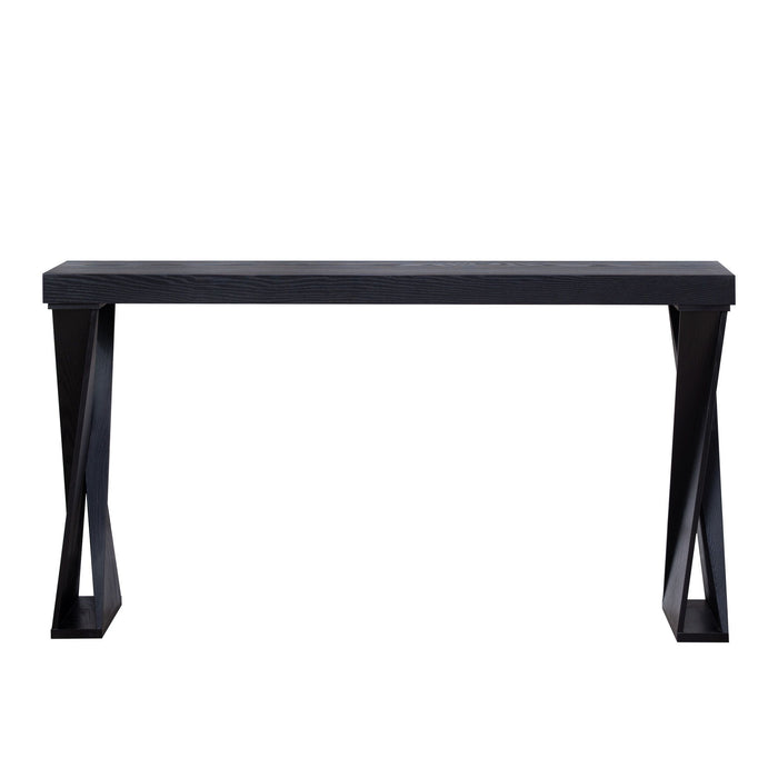 Console Table With Crossed Legs For Hallway - Black