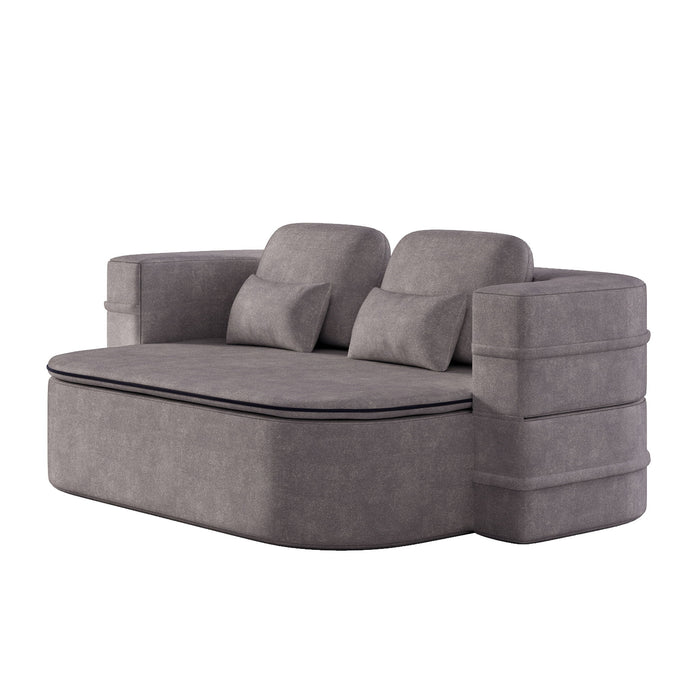 2 In 1 Foldable Sofa Bed With Multi Functional Blanket, Floor Lounge Sofa