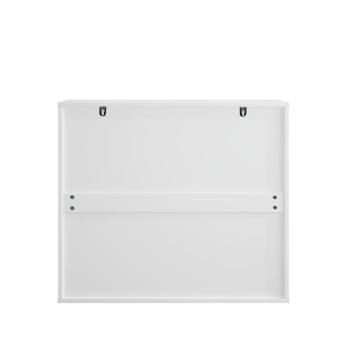 Kitchen Storage Cabinet With Double Doors, Adjustable Shelves, Sideboard Buffet For Dining Room - White