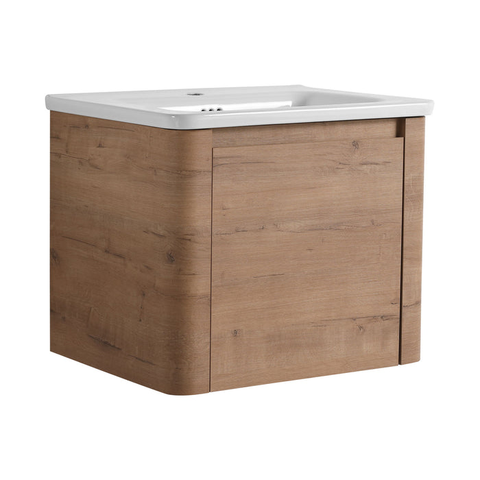 Wall Mounted Bathroom Vanity With Sink & 1 Soft Close Door