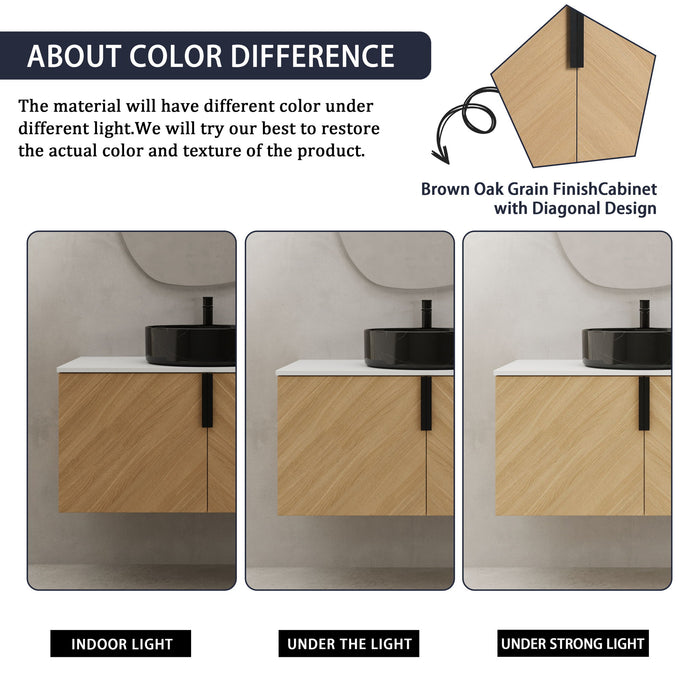 Wall Mounted Bathroom Vanity & Art Sink
