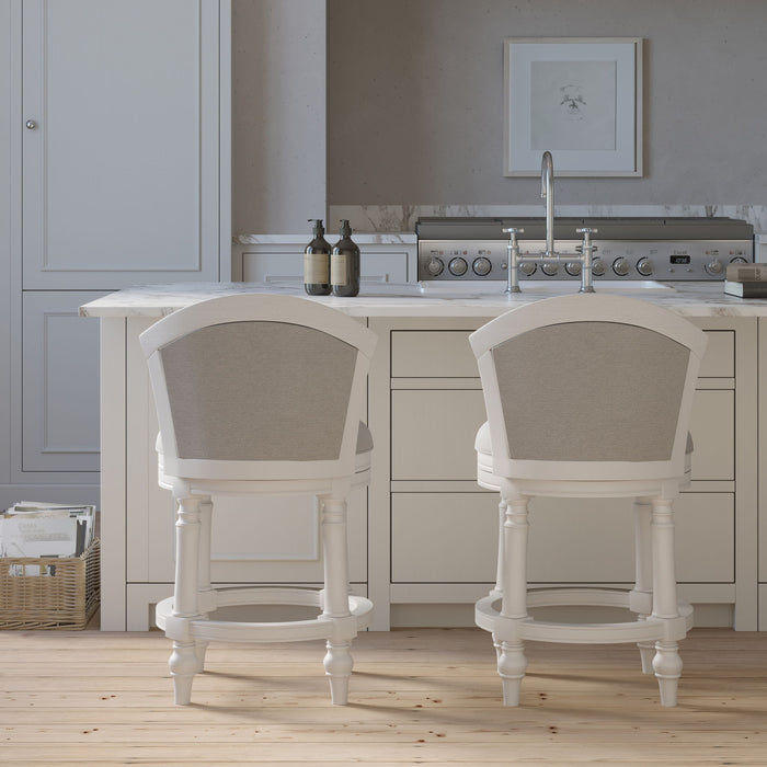 Barrel Back Stool With Swivel