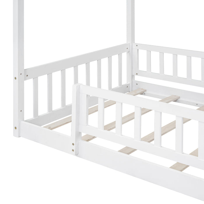 Bed House Bed Frame With Fence