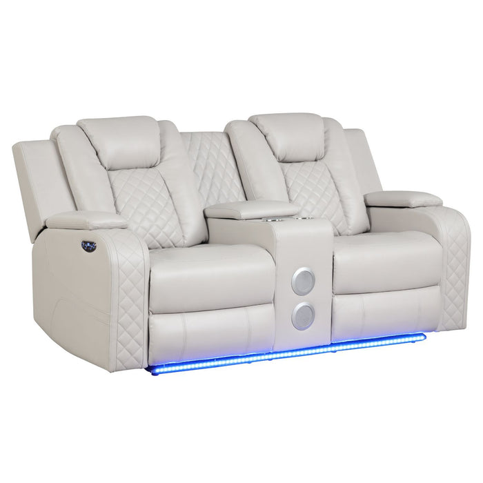 Benz - LED & Power Recliner With Adjustable Headrests And Ambient LED Lighting