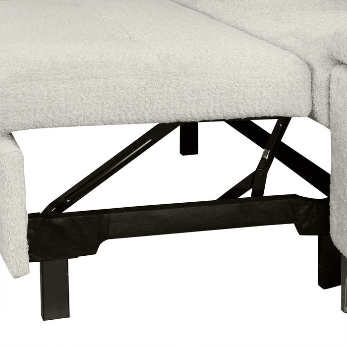 Versatile L Shaped Sofa Bed With Storage, Cup Holders, USB Ports Chenille