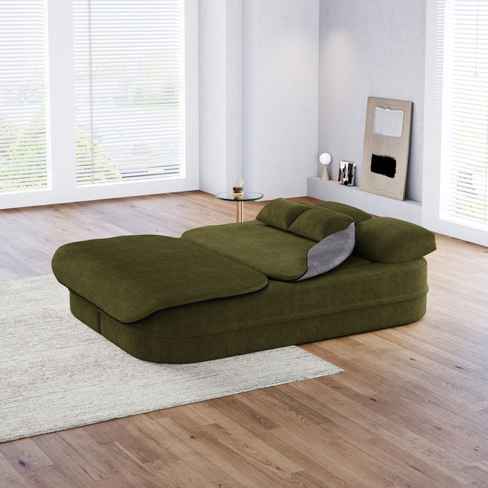 2 In 1 Foldable Sofa Bed With Multi Functional Blanket, Floor Lounge Sofa