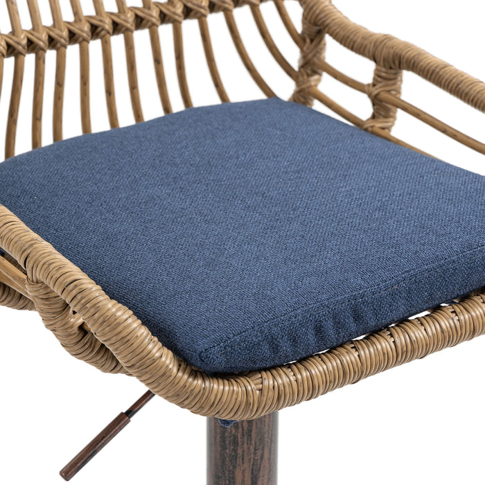 Modern Swivel Bar Stools Adjustable Counter Chairs With Footrest (Set of 2)