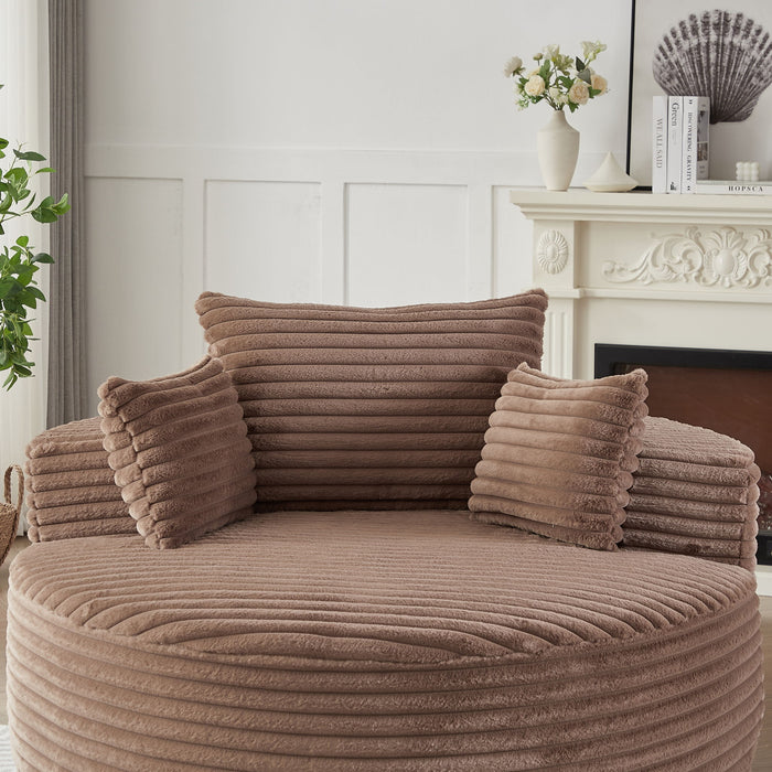 Modern Single Sofa With Backrest Pillow For Living Room