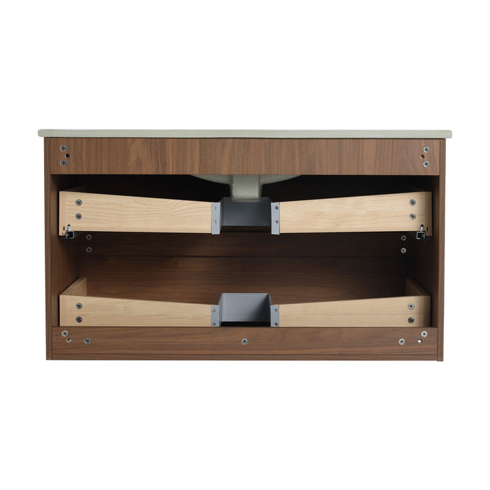 Wall Mounted Bathroom Vanity Cabinet, Soft Close Drawers (Vanity Only)