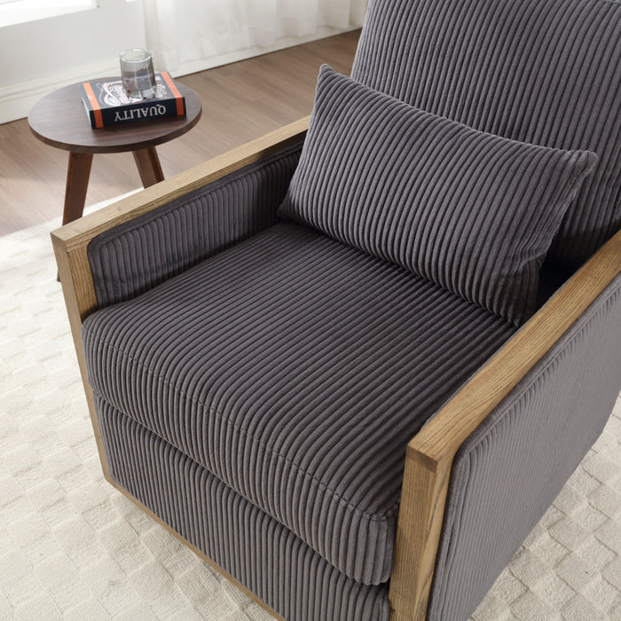 Comfy Accent Barrel Chair, 360 Degree Swivel