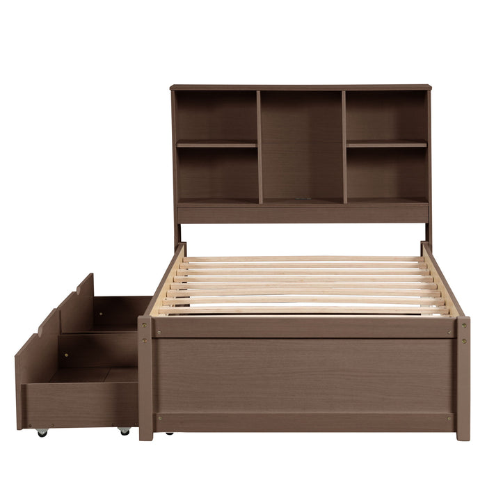 Bed Frame With Built In USB Port And 2 Drawers
