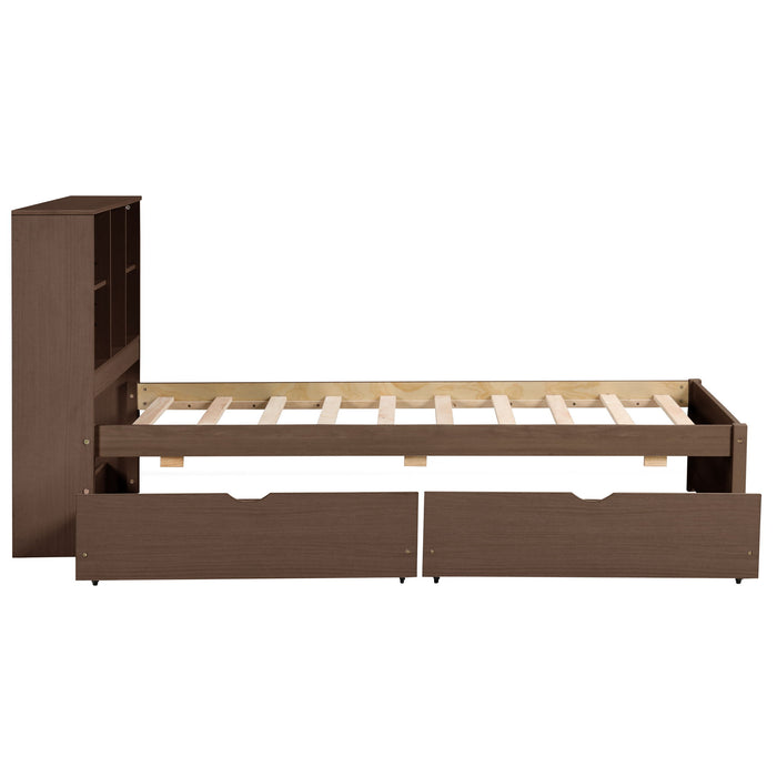 Bed Frame With Built In USB Port And 2 Drawers