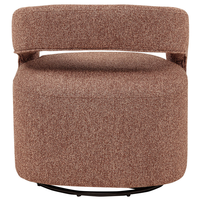 Brillia - Swivel Accent Chair - Burgundy