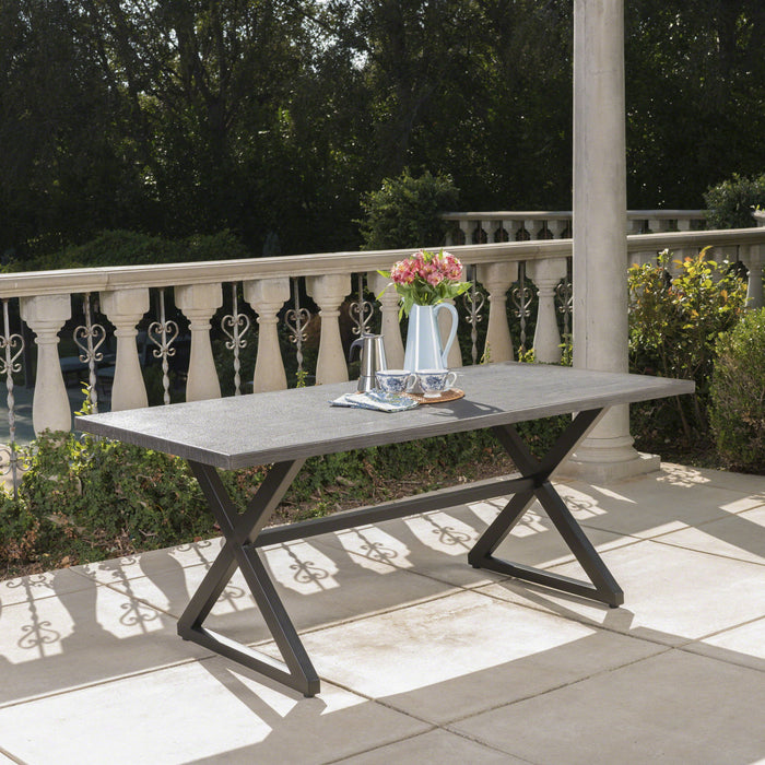 Rolando - Outdoor Aluminum Dining Table With Steel Frame