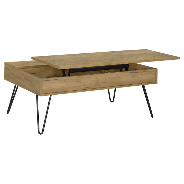 Amara - Lift Top Coffee Table With Hidden Storage - Oak