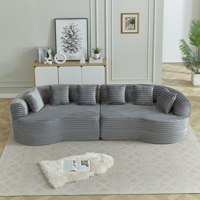 Sectional Sofa, Oversized 4 Seater With Deep Seat Design