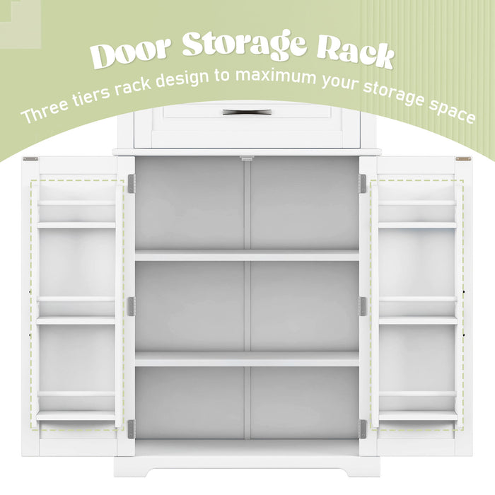 Bathroom Storage Cabinet With Multifunctional Storage Space, Drawer With Slide Rails, Adjustable Shelf