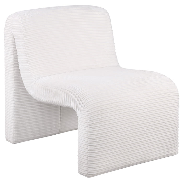 Winne - Curved Armless Accent Chair
