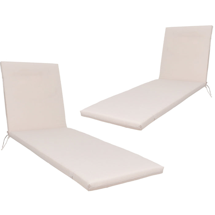 2 Piece Outdoor Chaise Lounge Cushion Set, Replacement Cushions For Patio Furniture