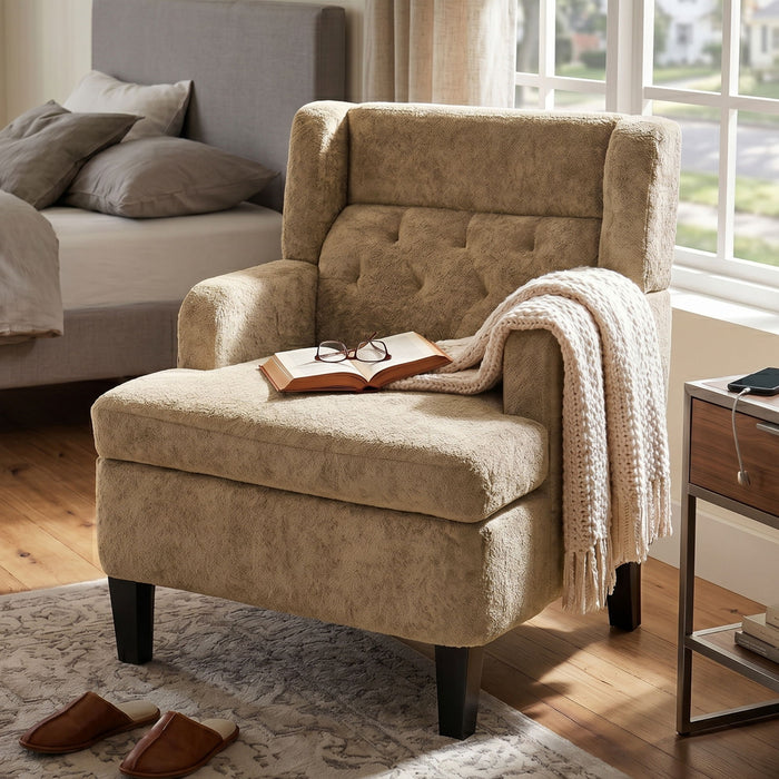Modern Tufted Upholstered Accent Chair For Living Room