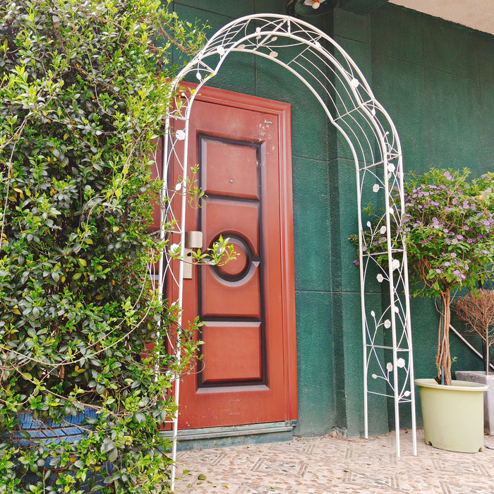 Metal Garden Arch Assemble Freely With 8 Styles Garden Arbor Trellis Climbing Plants Support Rose Arch