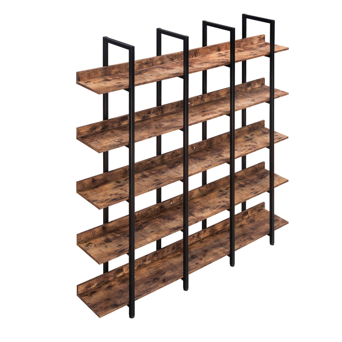 Vintage Industrial 5 Tier Bookcase