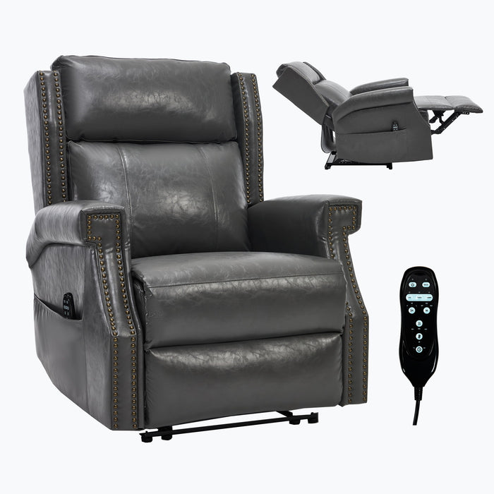Manual Recliner Chair With Heavy Duty Motion Mechanism, 8 Vibrating Nodes And 3 Massage Modes For Living Room