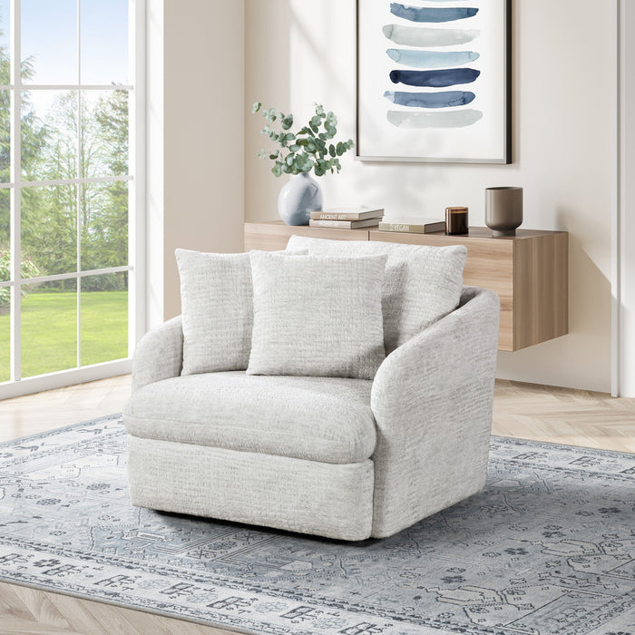 Ritchie - Swivel Chair with 2 Pillows - Arctic Hare