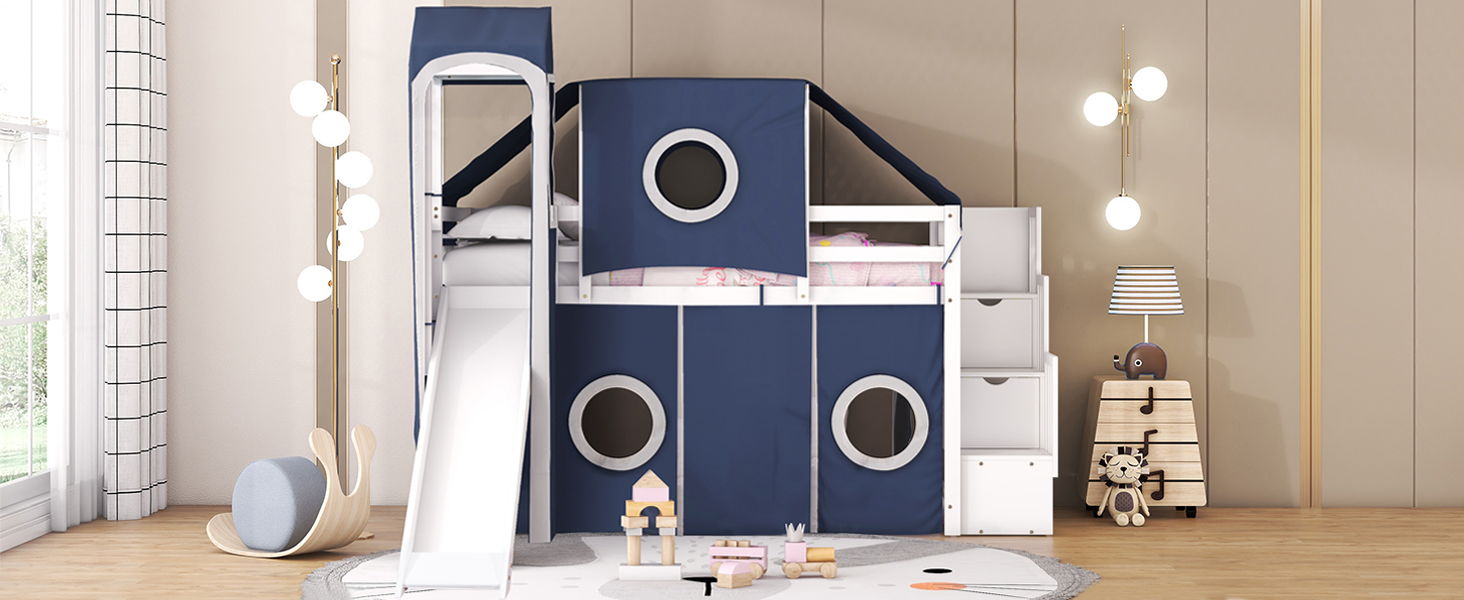 Loft Bed With Tent And Tower