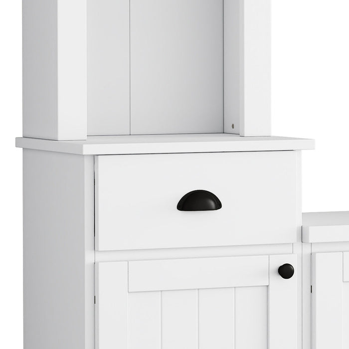 Minimalist Entertainment Wall Unit Set With Bridge For TVs Up To 75"