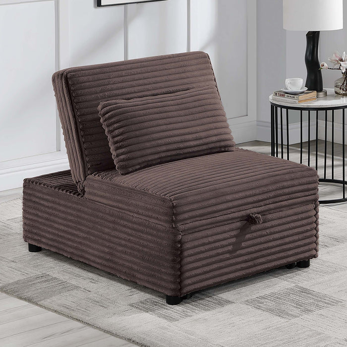 Sleeper Sofa Chair With Plush Cushion And Pull Out Bed Convertible Couch With Matching Pillow - Chocolate