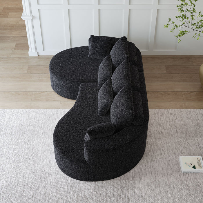 Curved Oversized Sectional Sofa With Extra Deep Seat