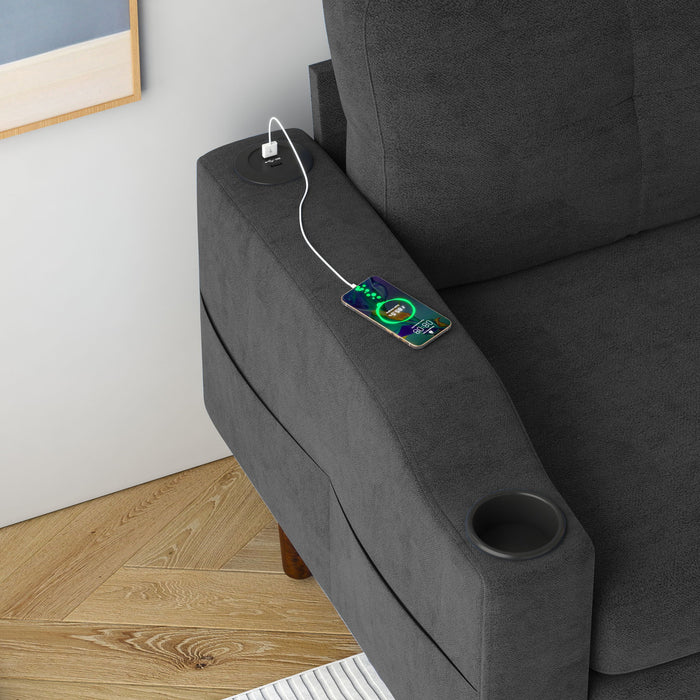 3 Seater Convertible Combination L Shaped Sofa With Footstools With Storage