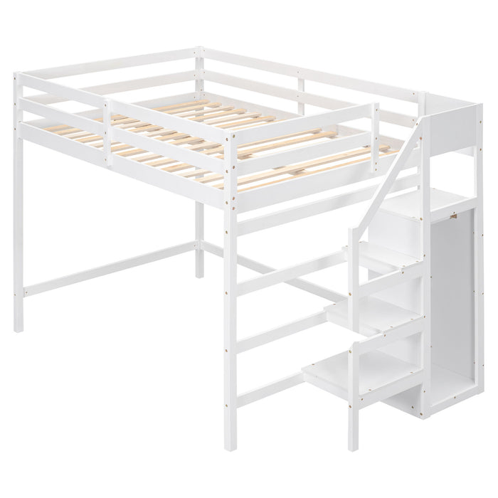 Loft Bed With Built In Storage Wardrobe And Staircase