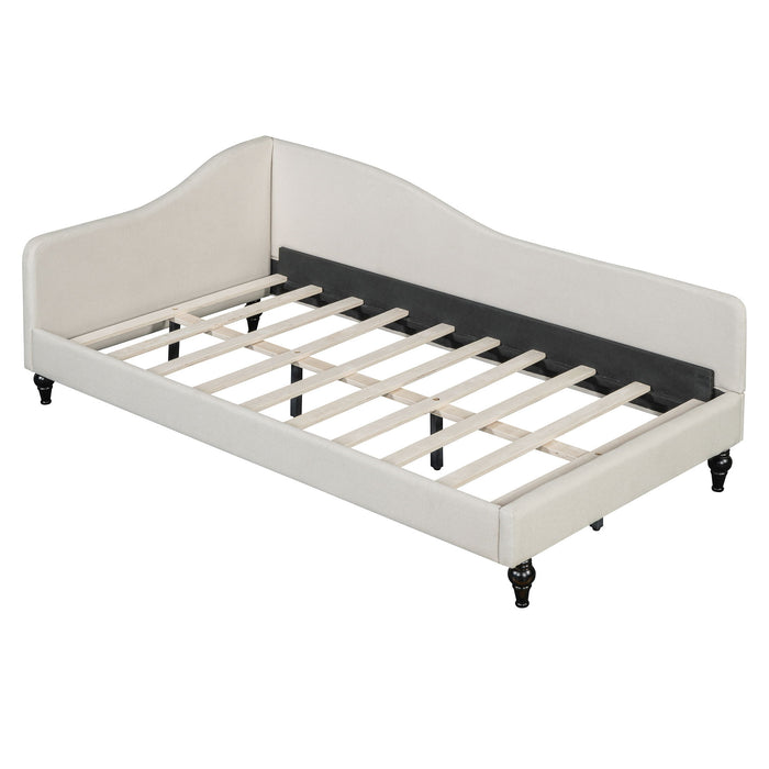 Modern L Shaped Linen Daybed With Legs