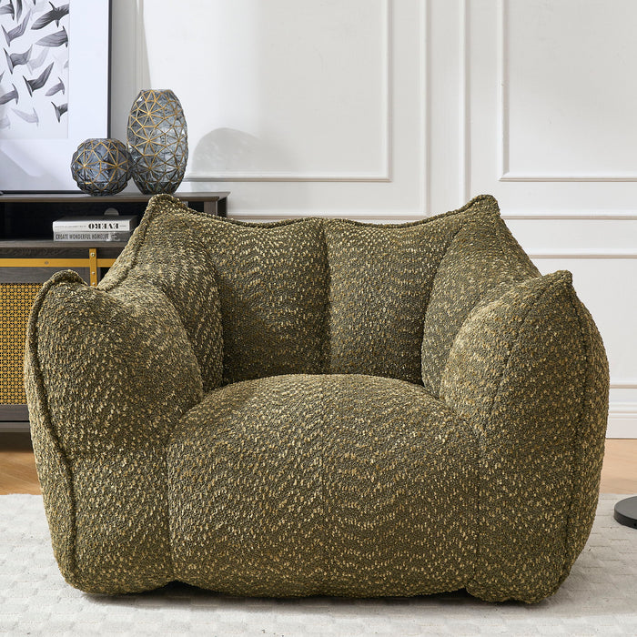 Comfortable Chenille Sofa Chairs With Highly Resilient Foam For Living Rooms And Bedrooms