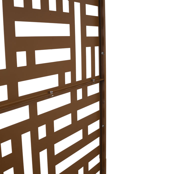 Decorative Freestanding Metal Privacy Screen For Indoor & Outdoor Use