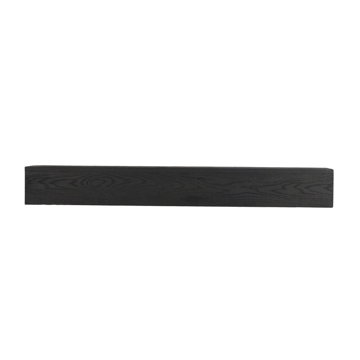 48'' Embossed Fireplace Mante, Wall Mounted Floating Shelf - Black