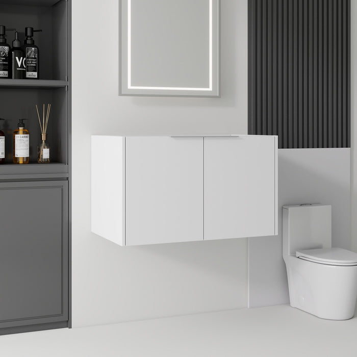 Floating Bathroom Vanity Cabinet With Soft Close Double Doors, Spacious Interior Storage, Wall Mounted, Cabinet Only