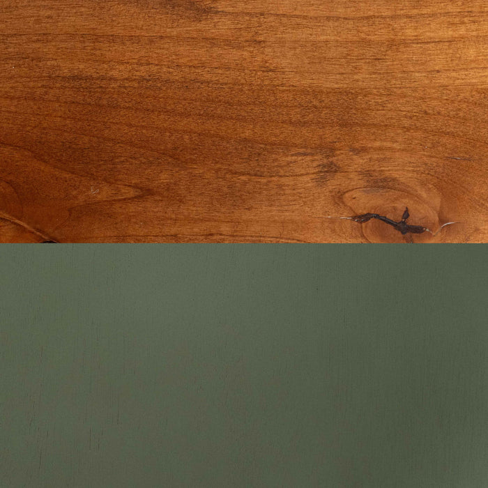 72" High 5 Shelf Bookcase - Sage Green And Fruitwood
